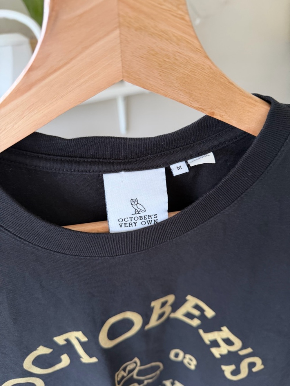 October's Very Own Black Graphic Tee with Gold Print - Picture 3 of 5